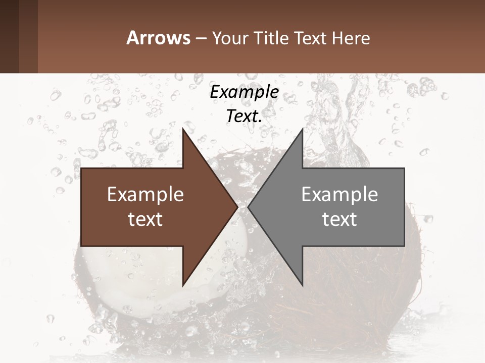 A Coconut With Water Splashing Out Of It PowerPoint Template