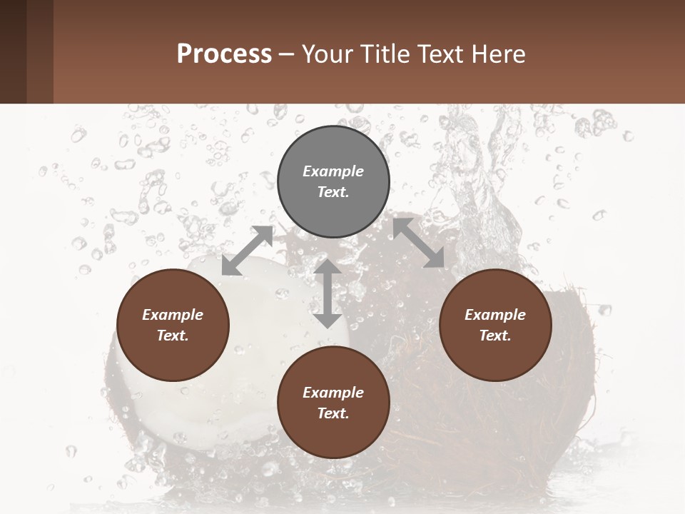 A Coconut With Water Splashing Out Of It PowerPoint Template