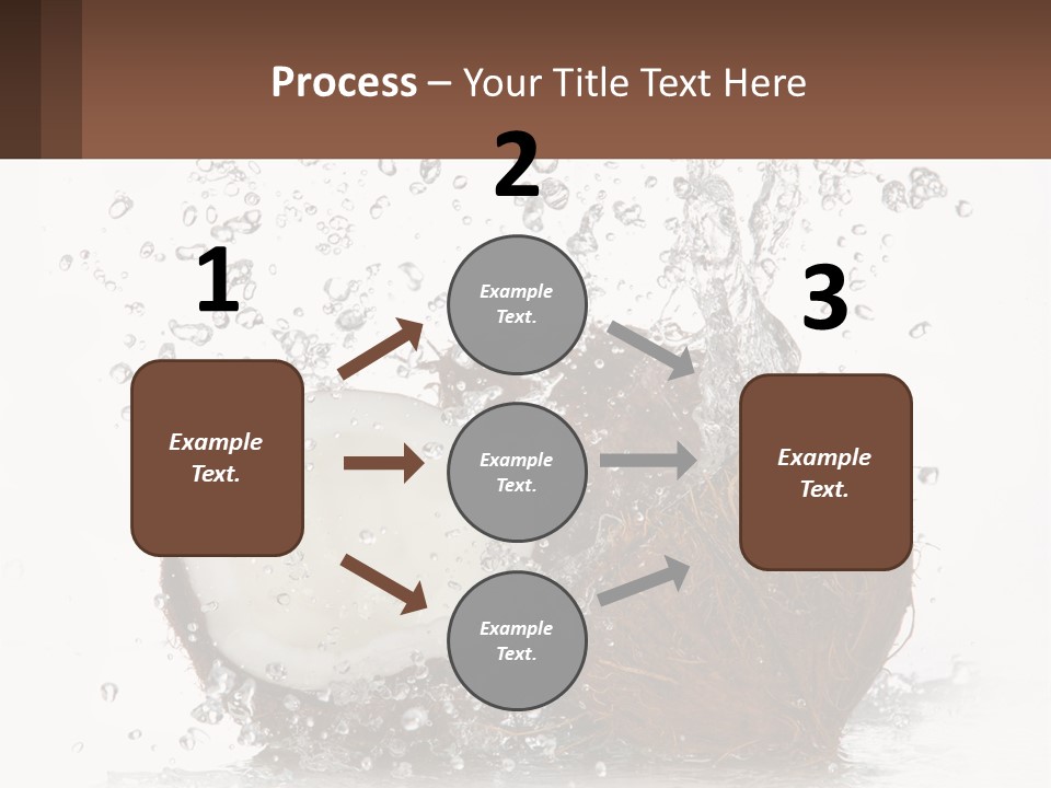 A Coconut With Water Splashing Out Of It PowerPoint Template