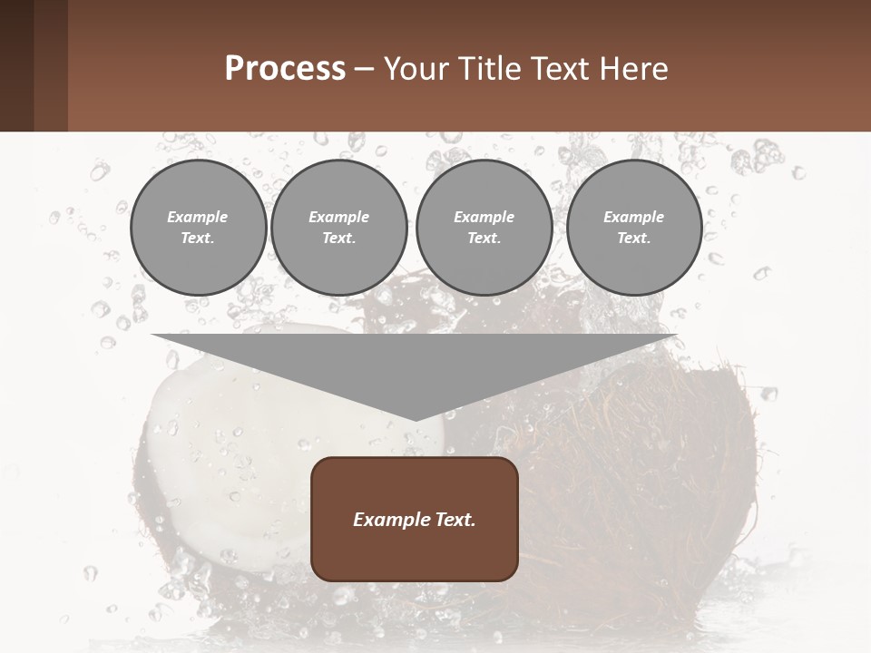 A Coconut With Water Splashing Out Of It PowerPoint Template