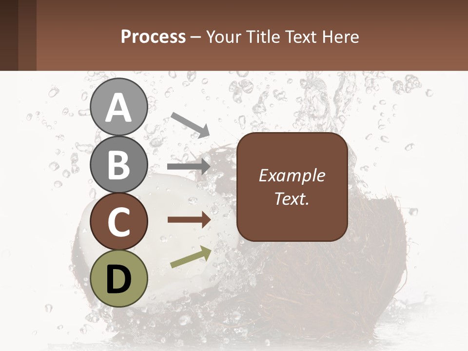 A Coconut With Water Splashing Out Of It PowerPoint Template