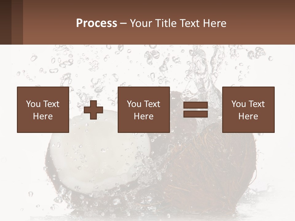 A Coconut With Water Splashing Out Of It PowerPoint Template