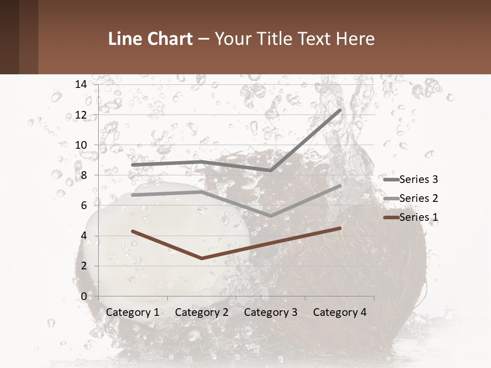 A Coconut With Water Splashing Out Of It PowerPoint Template
