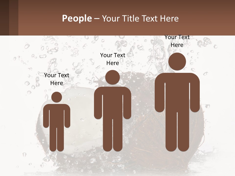 A Coconut With Water Splashing Out Of It PowerPoint Template