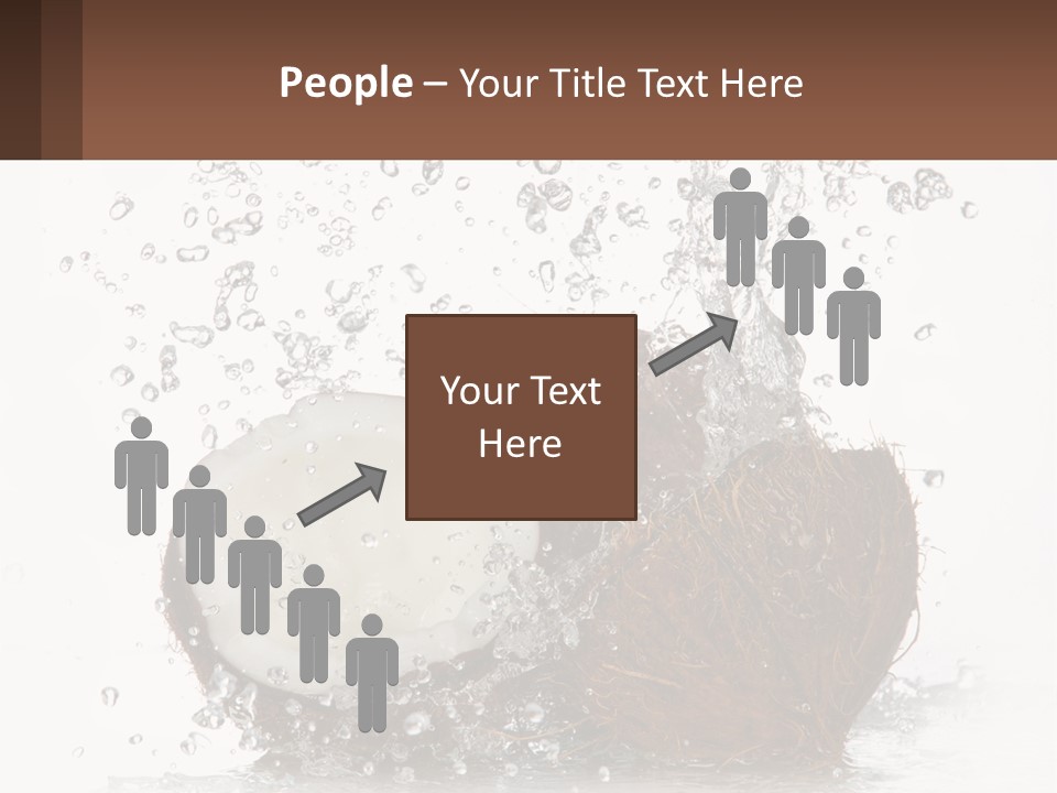 A Coconut With Water Splashing Out Of It PowerPoint Template