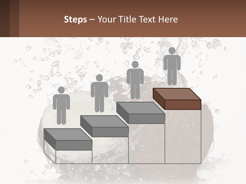 A Coconut With Water Splashing Out Of It PowerPoint Template