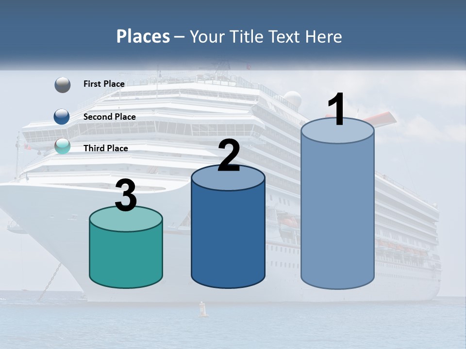 A Large Cruise Ship In The Ocean With A Sky Background PowerPoint Template