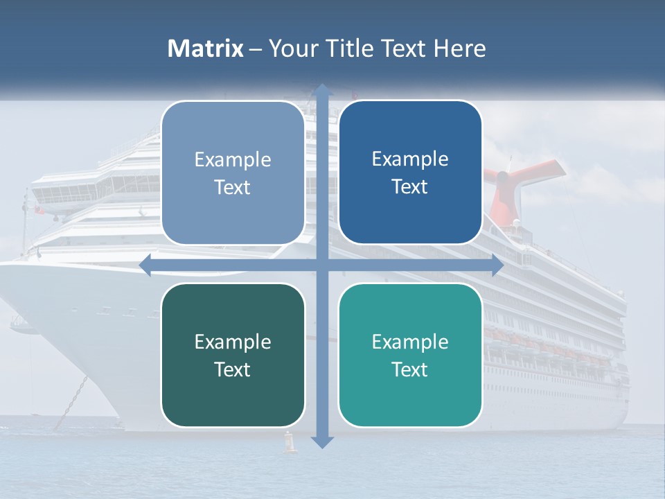 A Large Cruise Ship In The Ocean With A Sky Background PowerPoint Template