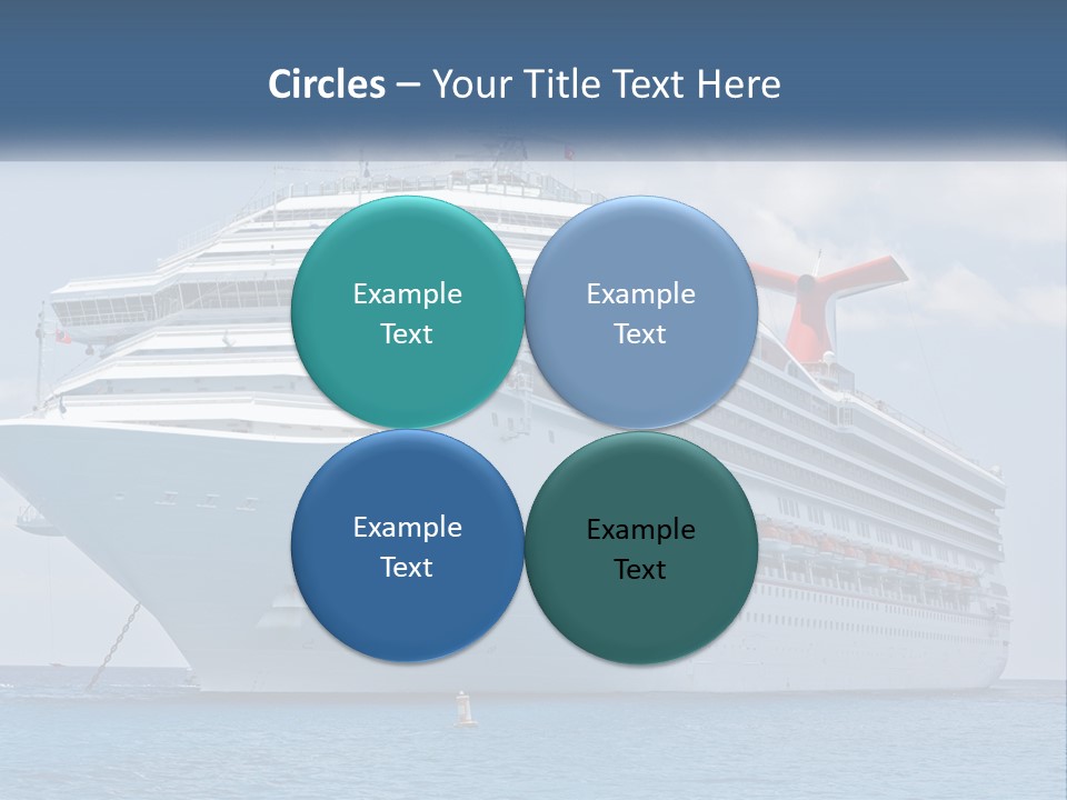 A Large Cruise Ship In The Ocean With A Sky Background PowerPoint Template
