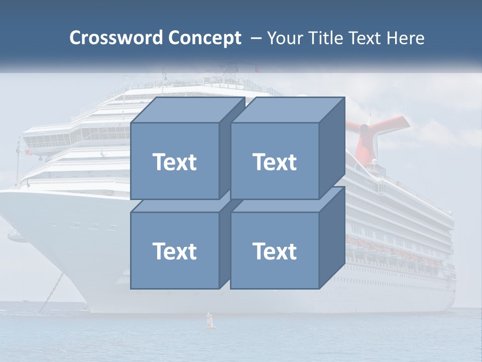 A Large Cruise Ship In The Ocean With A Sky Background PowerPoint Template