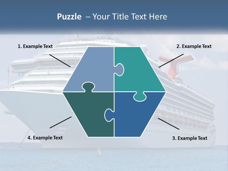 A Large Cruise Ship In The Ocean With A Sky Background PowerPoint Template