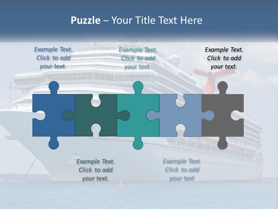 A Large Cruise Ship In The Ocean With A Sky Background PowerPoint Template