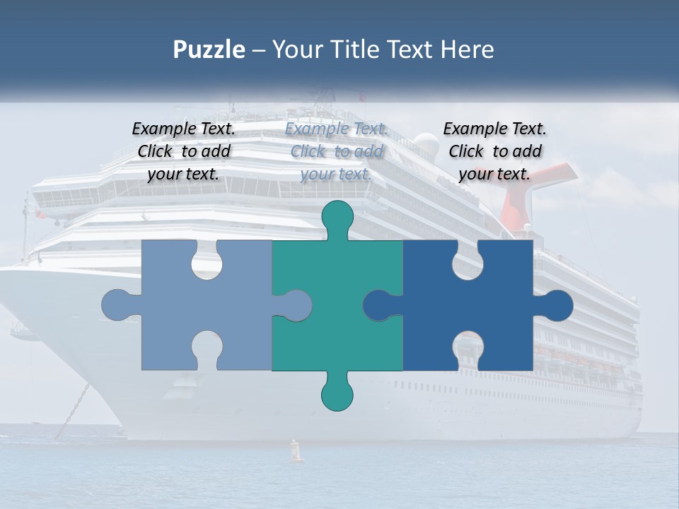 A Large Cruise Ship In The Ocean With A Sky Background PowerPoint Template