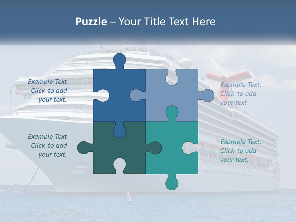 A Large Cruise Ship In The Ocean With A Sky Background PowerPoint Template