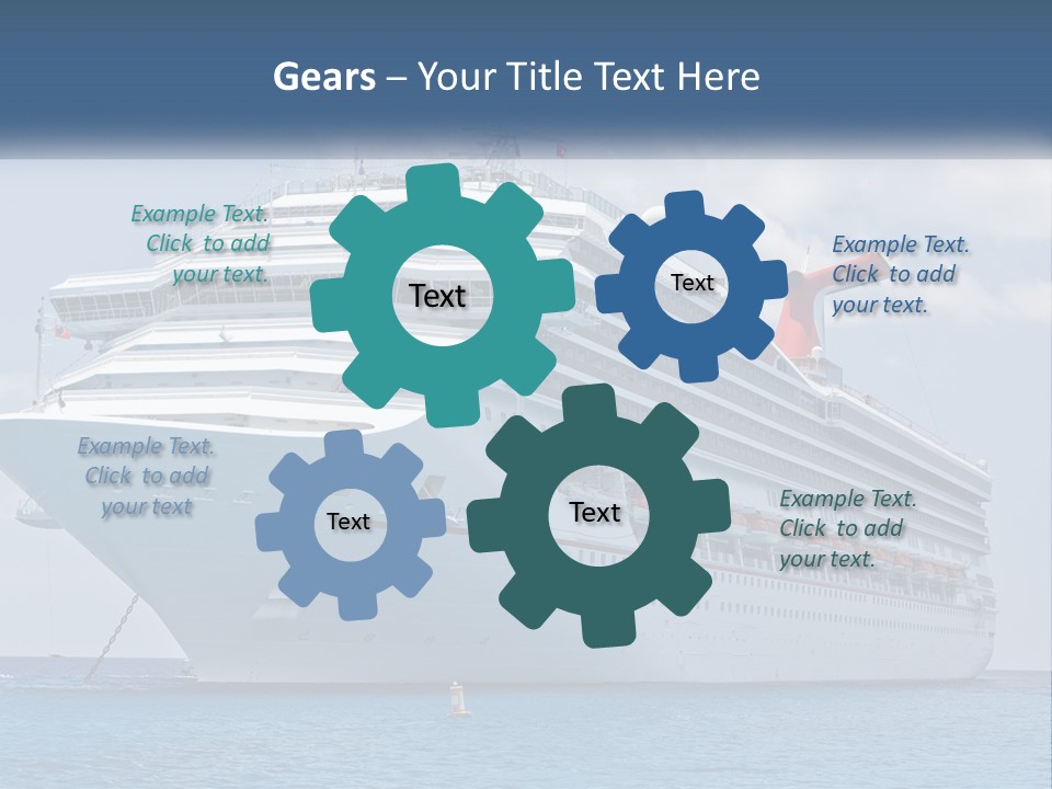 A Large Cruise Ship In The Ocean With A Sky Background PowerPoint Template