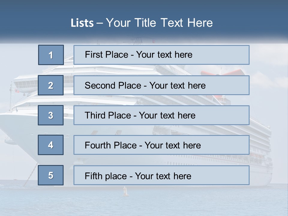 A Large Cruise Ship In The Ocean With A Sky Background PowerPoint Template