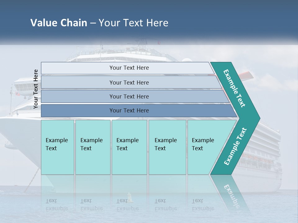A Large Cruise Ship In The Ocean With A Sky Background PowerPoint Template