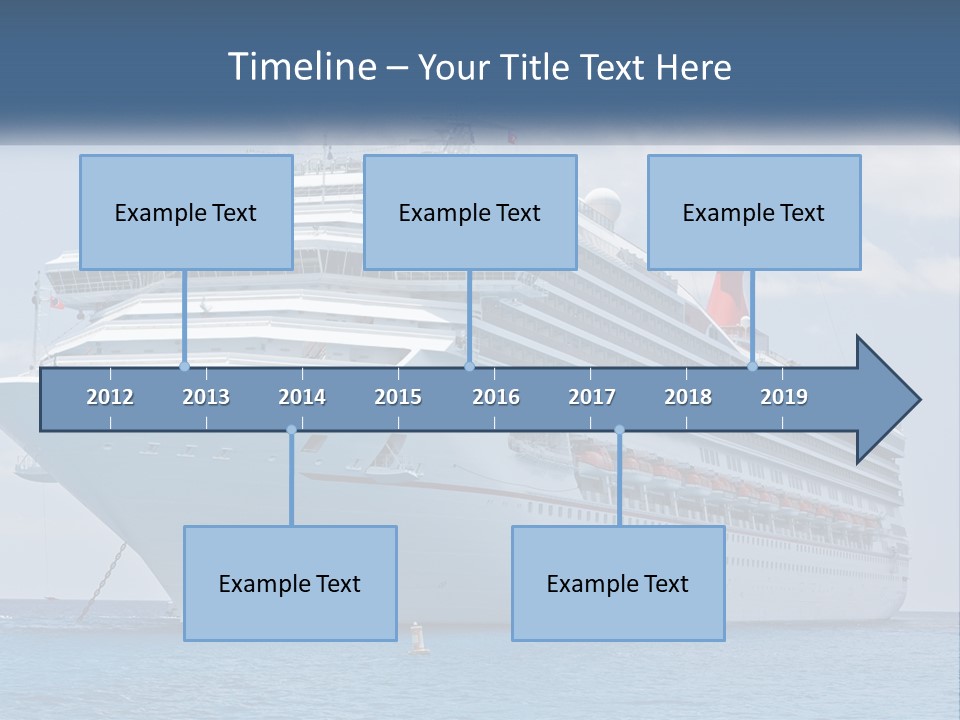 A Large Cruise Ship In The Ocean With A Sky Background PowerPoint Template