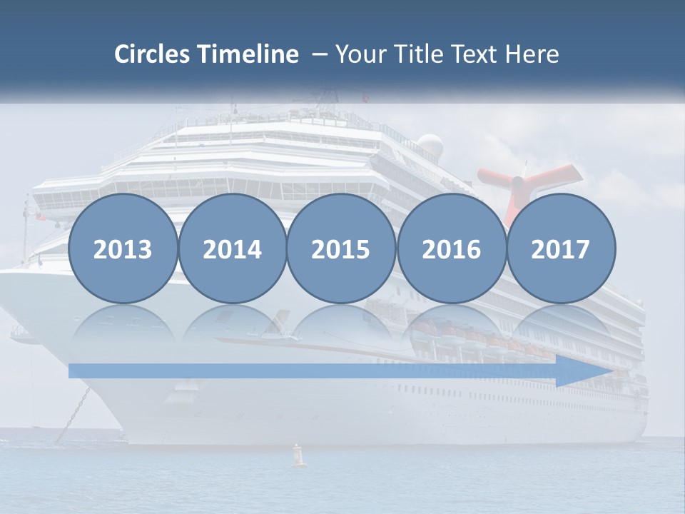 A Large Cruise Ship In The Ocean With A Sky Background PowerPoint Template