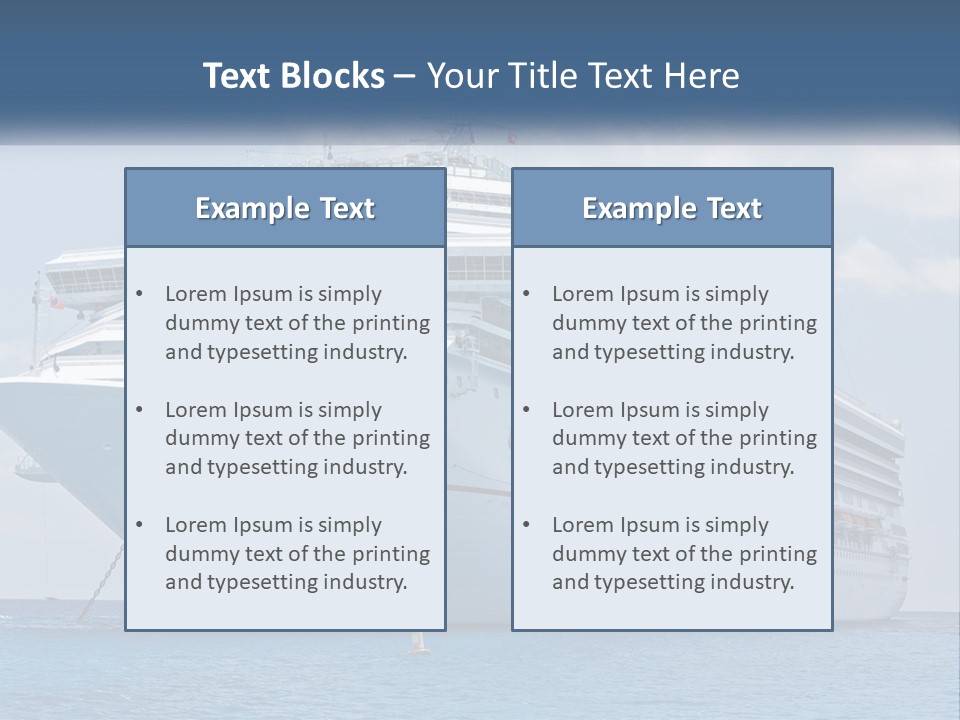 A Large Cruise Ship In The Ocean With A Sky Background PowerPoint Template