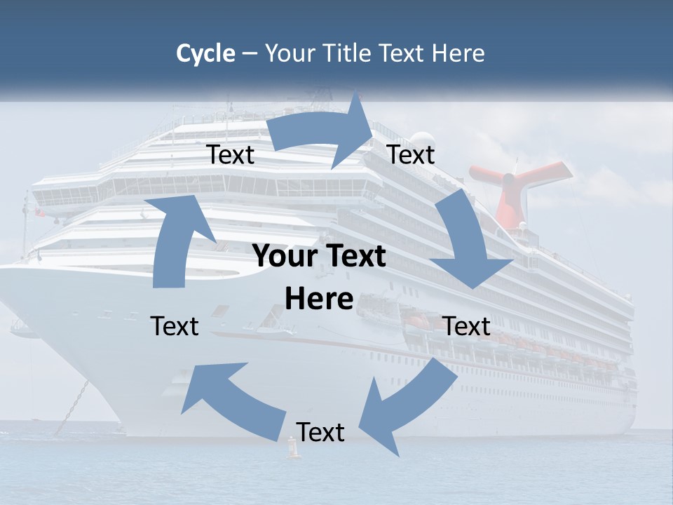 A Large Cruise Ship In The Ocean With A Sky Background PowerPoint Template