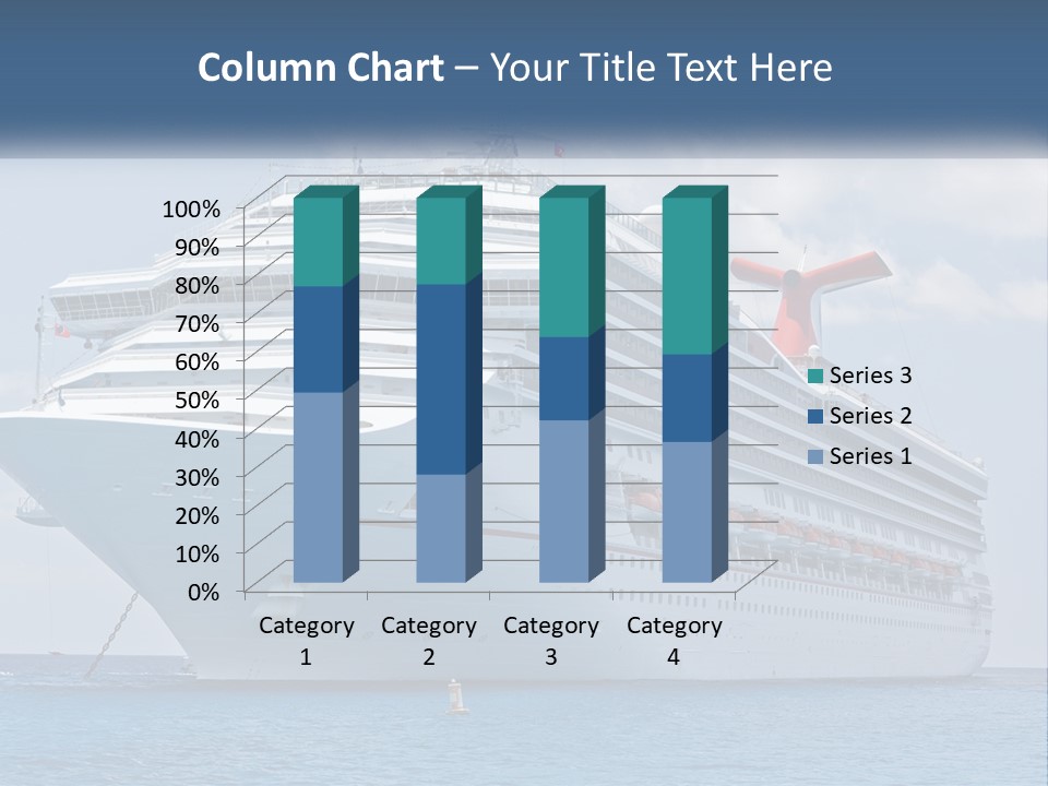 A Large Cruise Ship In The Ocean With A Sky Background PowerPoint Template