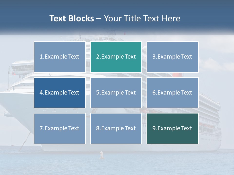 A Large Cruise Ship In The Ocean With A Sky Background PowerPoint Template