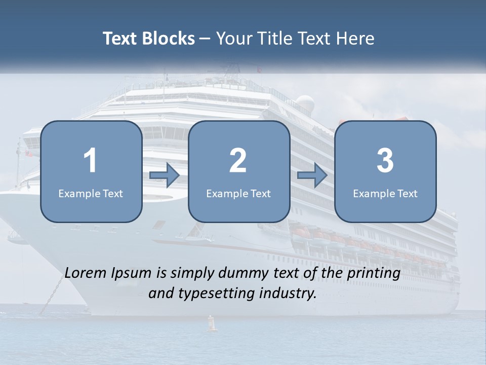 A Large Cruise Ship In The Ocean With A Sky Background PowerPoint Template