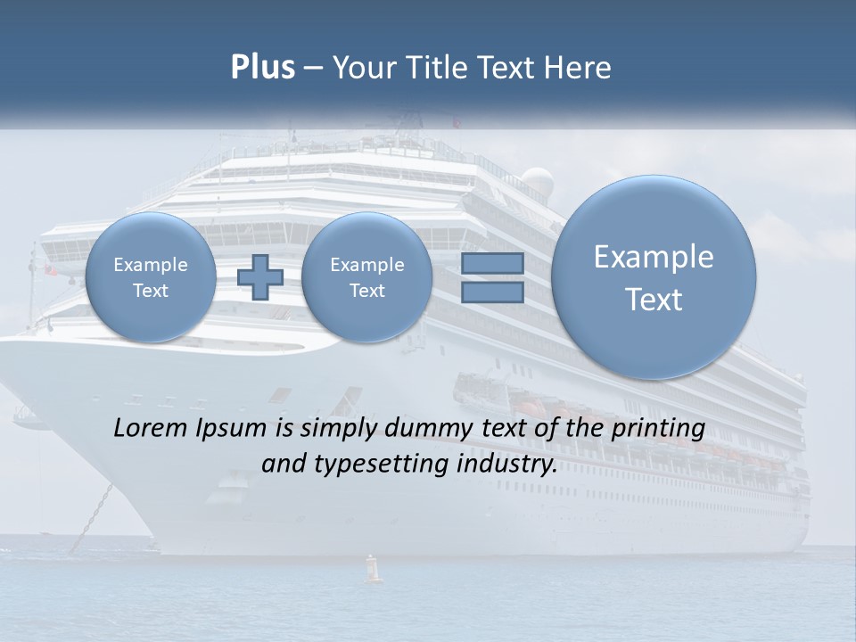 A Large Cruise Ship In The Ocean With A Sky Background PowerPoint Template