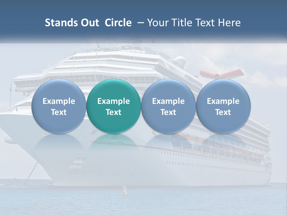 A Large Cruise Ship In The Ocean With A Sky Background PowerPoint Template