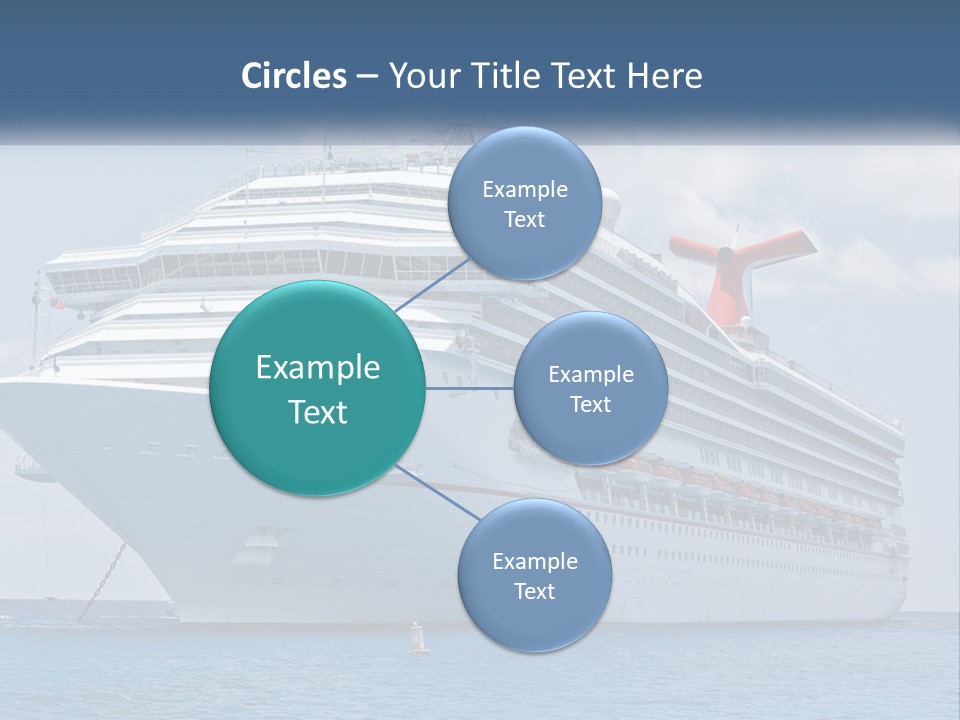 A Large Cruise Ship In The Ocean With A Sky Background PowerPoint Template