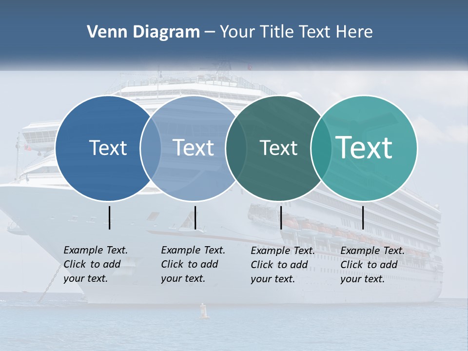 A Large Cruise Ship In The Ocean With A Sky Background PowerPoint Template
