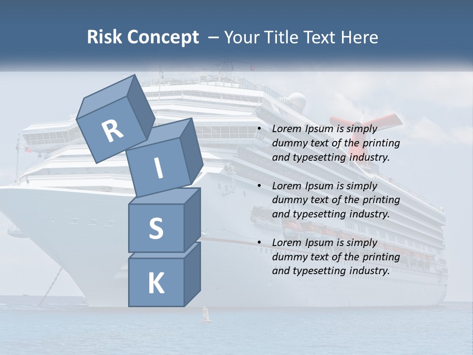 A Large Cruise Ship In The Ocean With A Sky Background PowerPoint Template