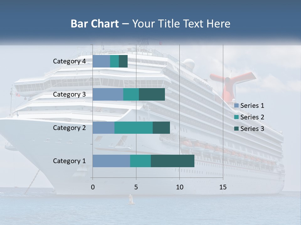 A Large Cruise Ship In The Ocean With A Sky Background PowerPoint Template