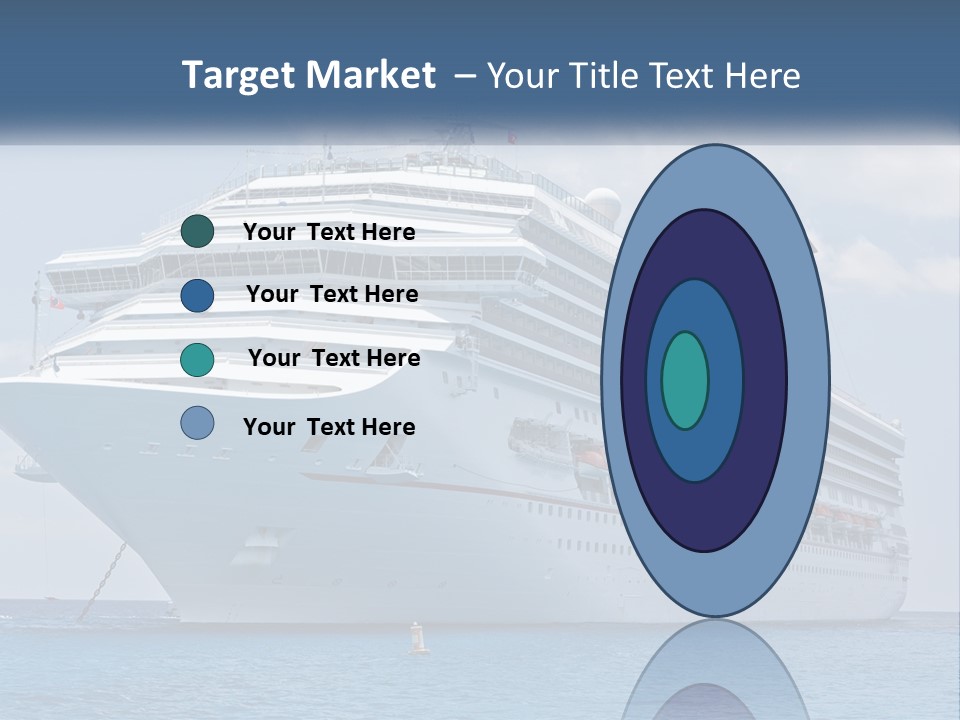 A Large Cruise Ship In The Ocean With A Sky Background PowerPoint Template