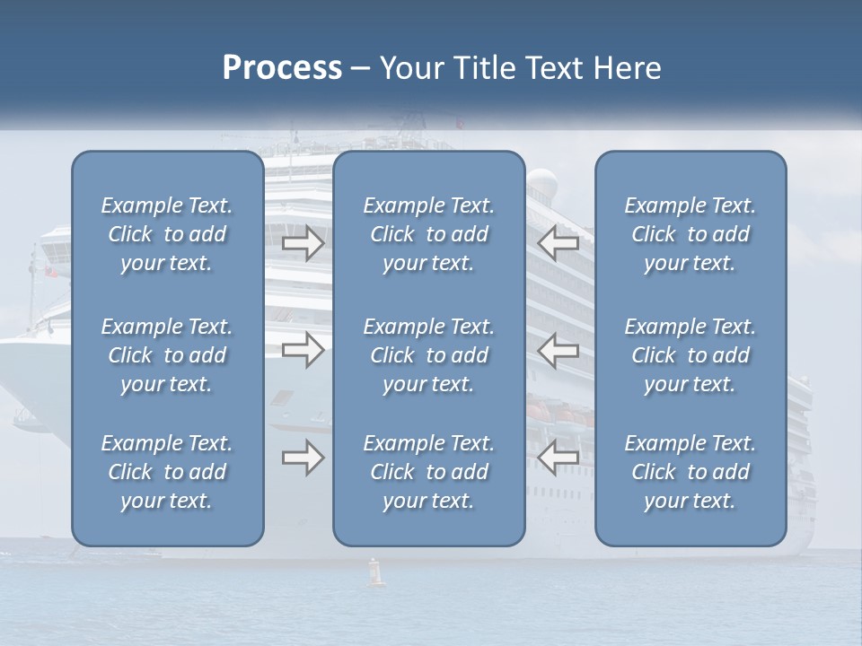 A Large Cruise Ship In The Ocean With A Sky Background PowerPoint Template