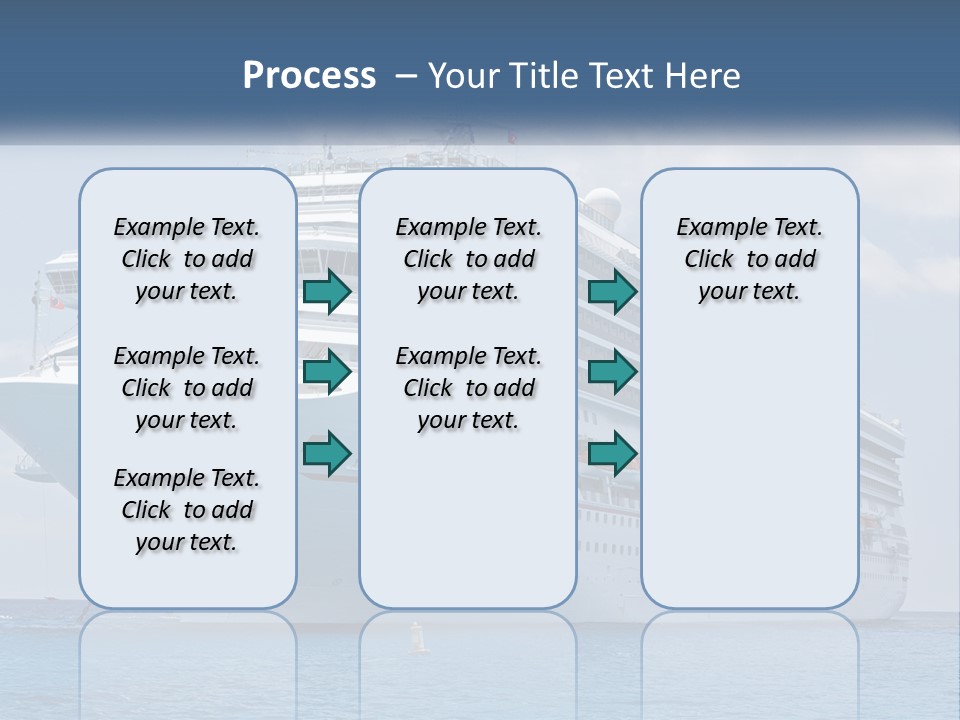 A Large Cruise Ship In The Ocean With A Sky Background PowerPoint Template
