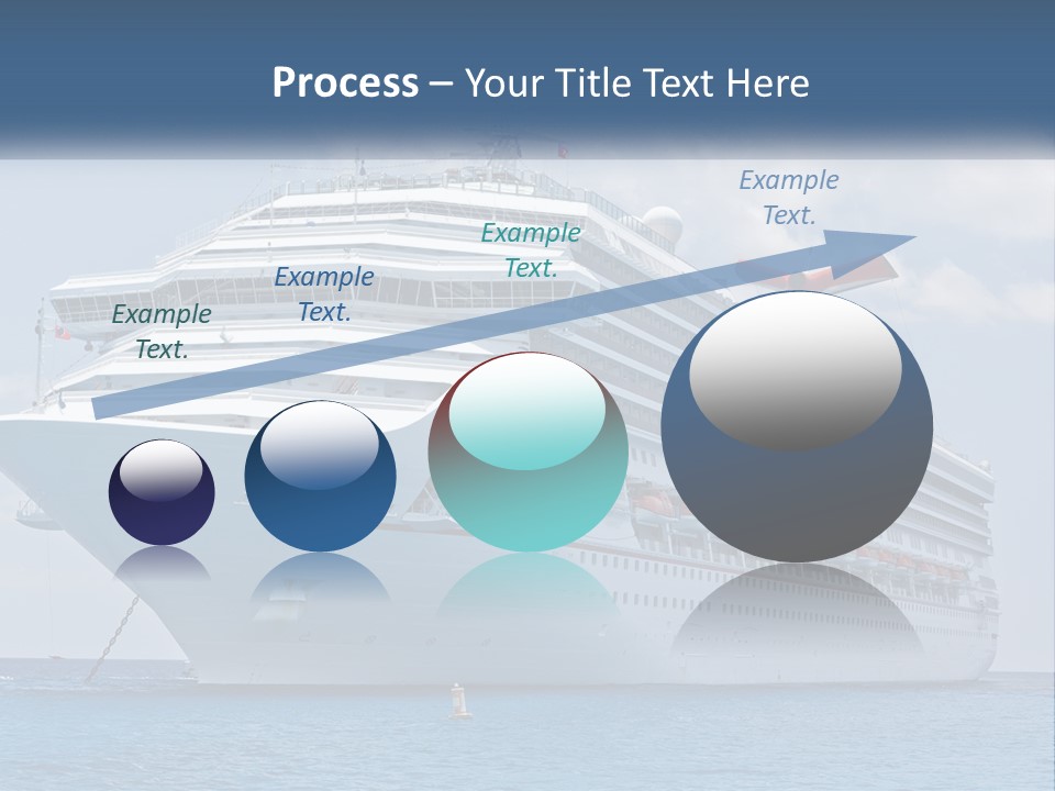 A Large Cruise Ship In The Ocean With A Sky Background PowerPoint Template