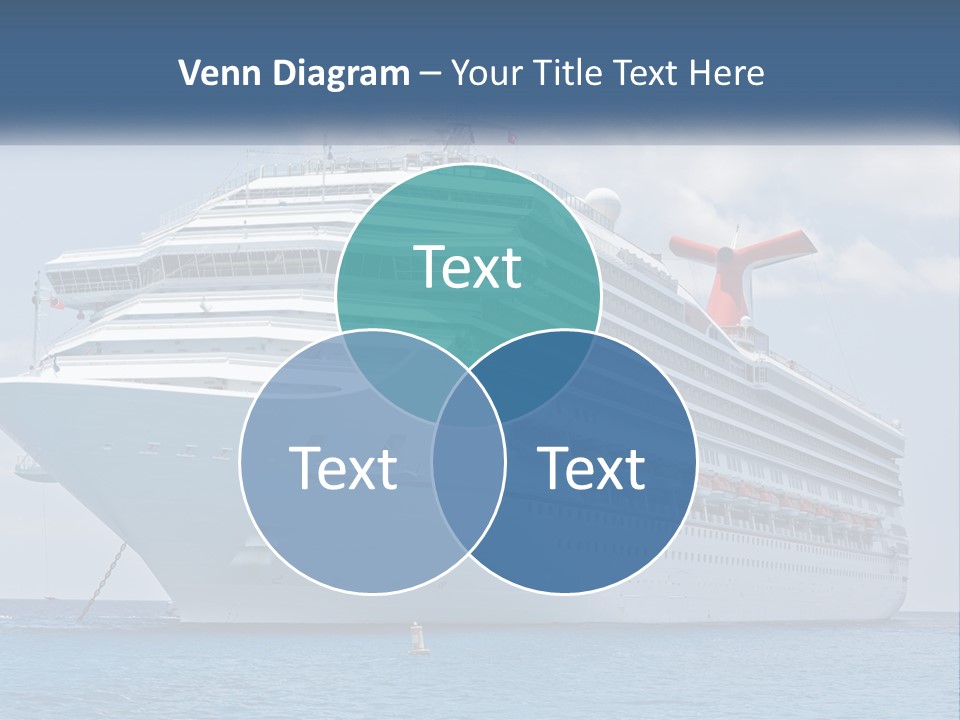 A Large Cruise Ship In The Ocean With A Sky Background PowerPoint Template