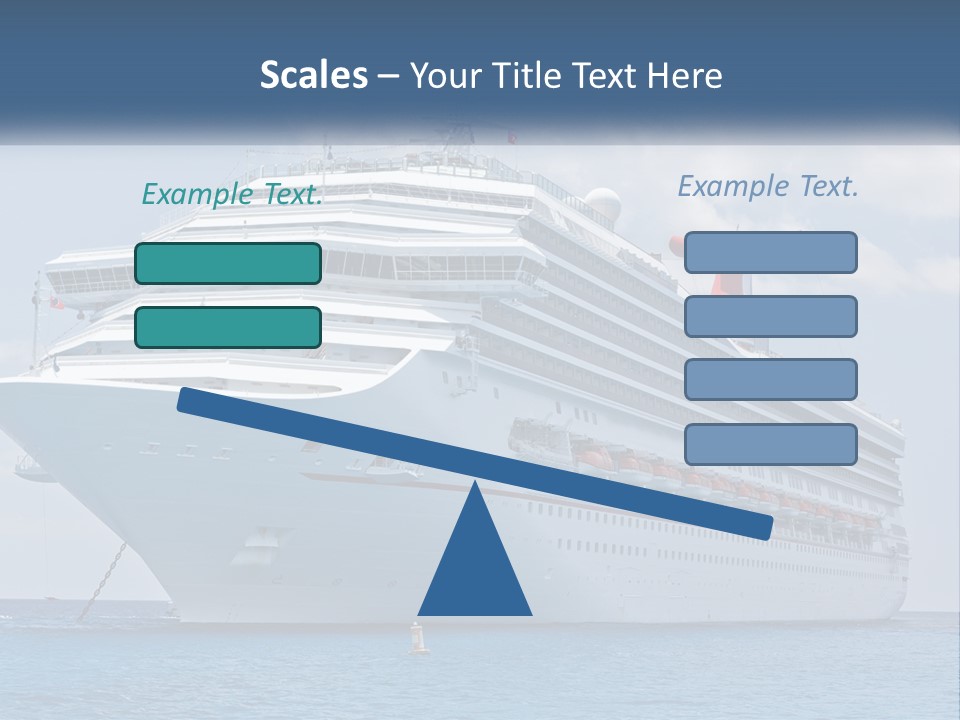 A Large Cruise Ship In The Ocean With A Sky Background PowerPoint Template