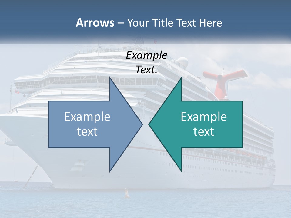 A Large Cruise Ship In The Ocean With A Sky Background PowerPoint Template