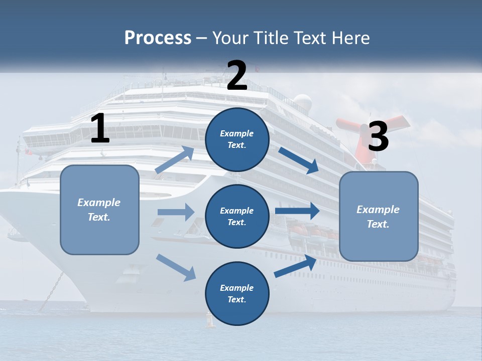 A Large Cruise Ship In The Ocean With A Sky Background PowerPoint Template