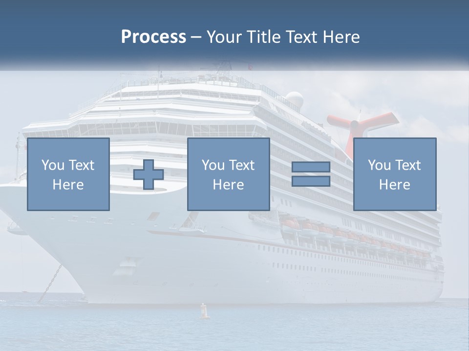 A Large Cruise Ship In The Ocean With A Sky Background PowerPoint Template