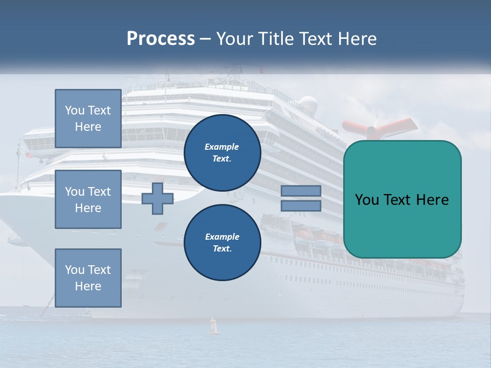 A Large Cruise Ship In The Ocean With A Sky Background PowerPoint Template