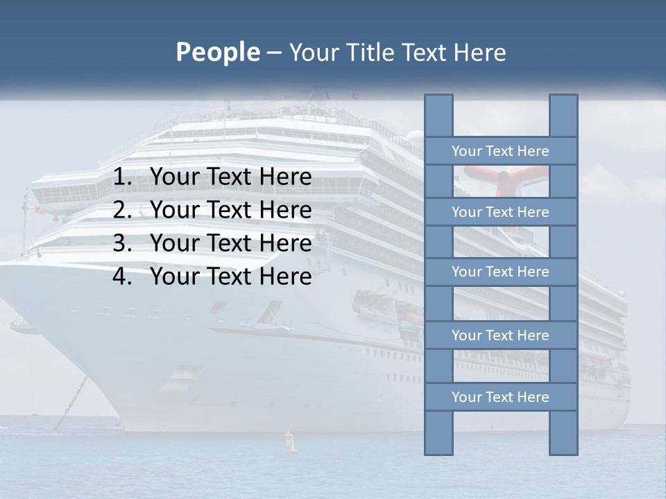 A Large Cruise Ship In The Ocean With A Sky Background PowerPoint Template