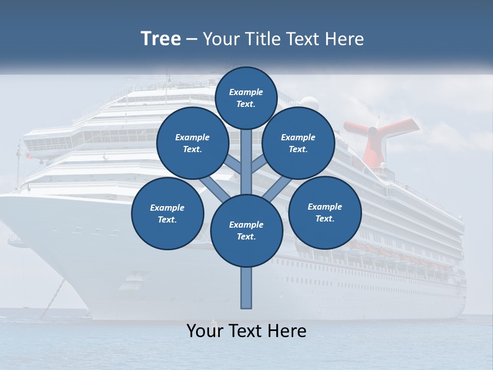A Large Cruise Ship In The Ocean With A Sky Background PowerPoint Template