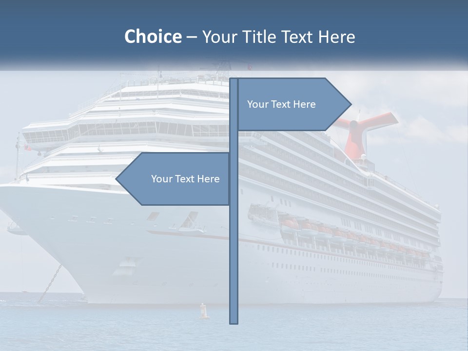 A Large Cruise Ship In The Ocean With A Sky Background PowerPoint Template