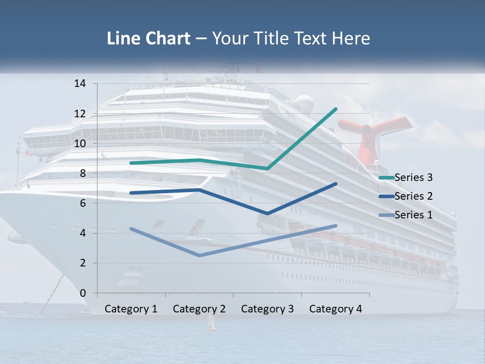 A Large Cruise Ship In The Ocean With A Sky Background PowerPoint Template