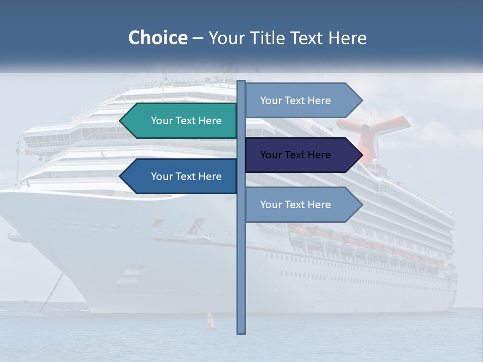 A Large Cruise Ship In The Ocean With A Sky Background PowerPoint Template