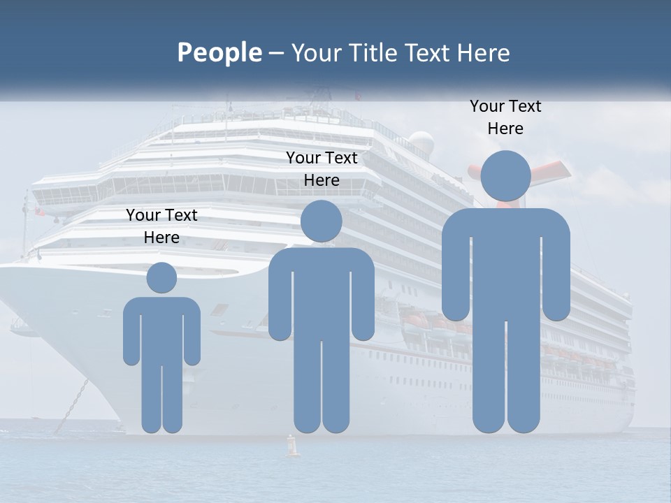 A Large Cruise Ship In The Ocean With A Sky Background PowerPoint Template